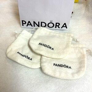 Pandora Jewelry Velvet Drawstring Dustbags Set of 3